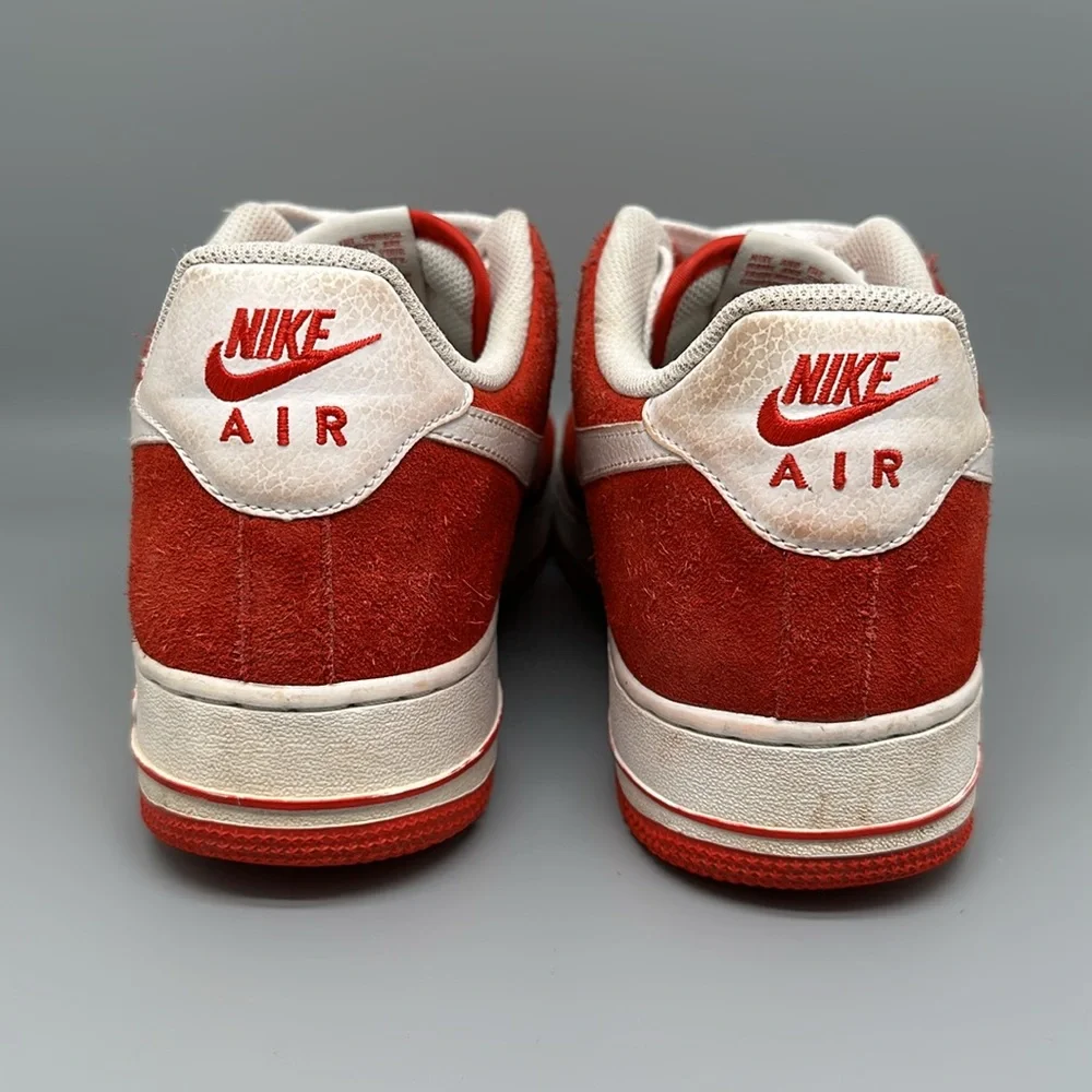 Nike Air Force 1 '07 University Red Suede Shoes Men’s Sz 10.5‎